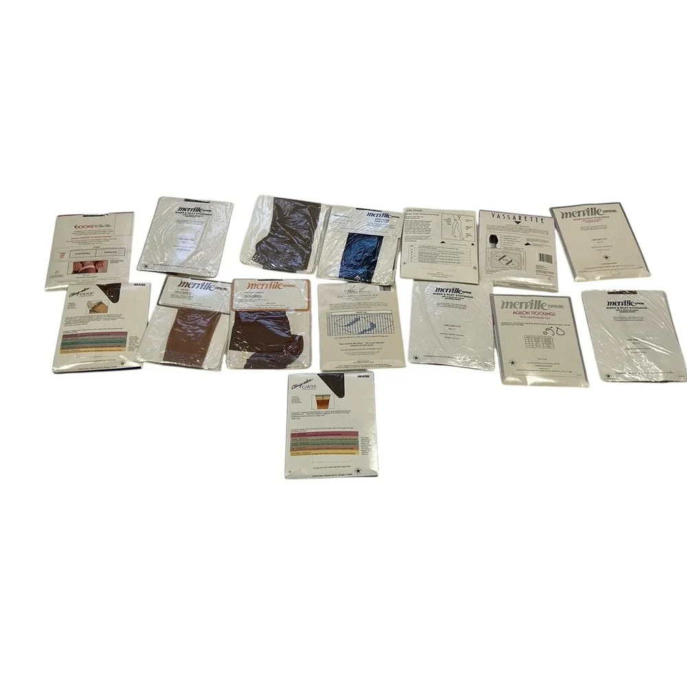 VTG‎ Melville Etc Pantyhose Tights Panties  Lot of 15 Various Colors & Sizes